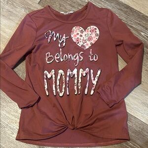 Beautees Rust Long Sleeve Shirt - Heart and Mommy Design 💥